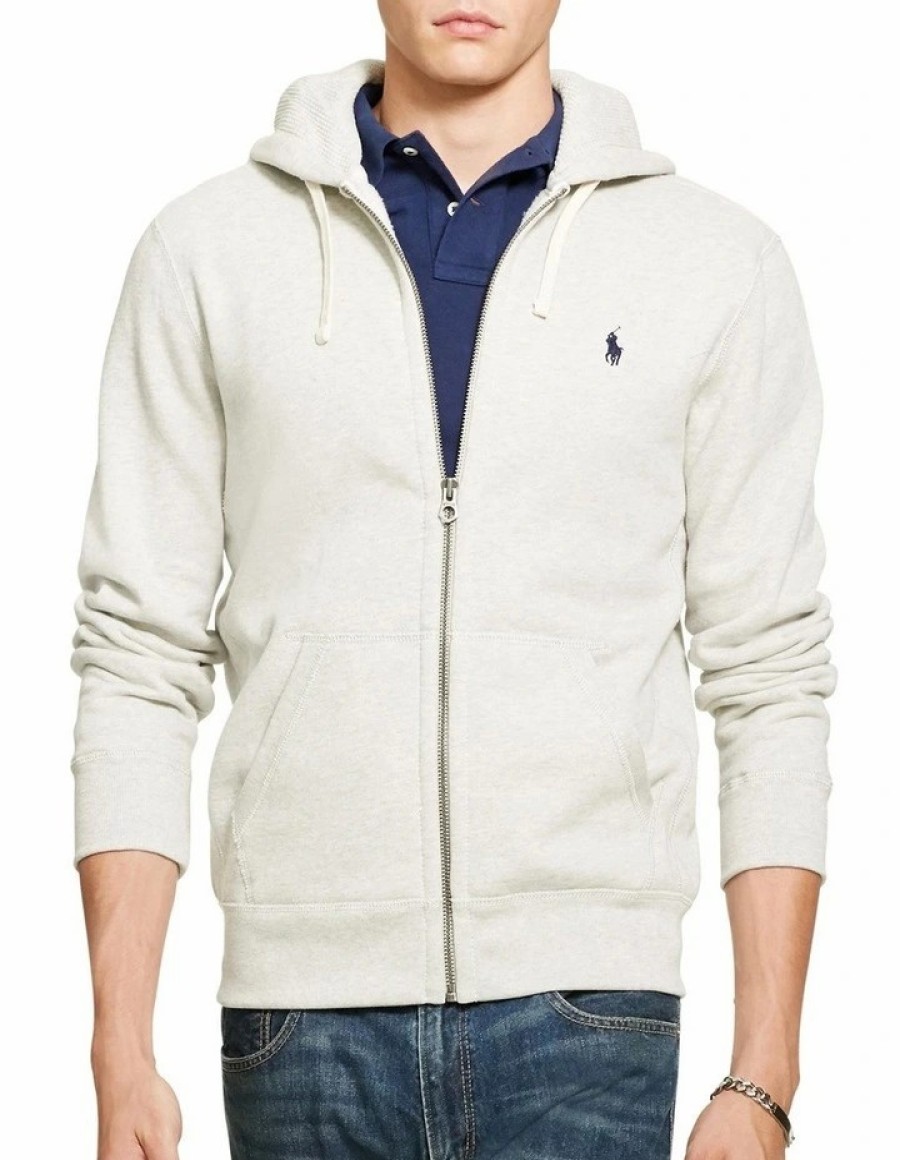 Men Polo Ralph Lauren Knitwear & Sweaters | Fleece Full-Zip Hoodie Grey ...